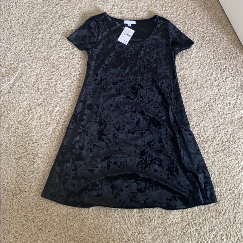 Black velvet dress